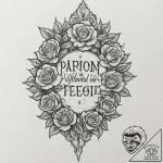 A door standing alone in a field, artistic ta… – tattoo sketch (№1751443816_0, 02.07.2025 08:10) — tattoovalue.net