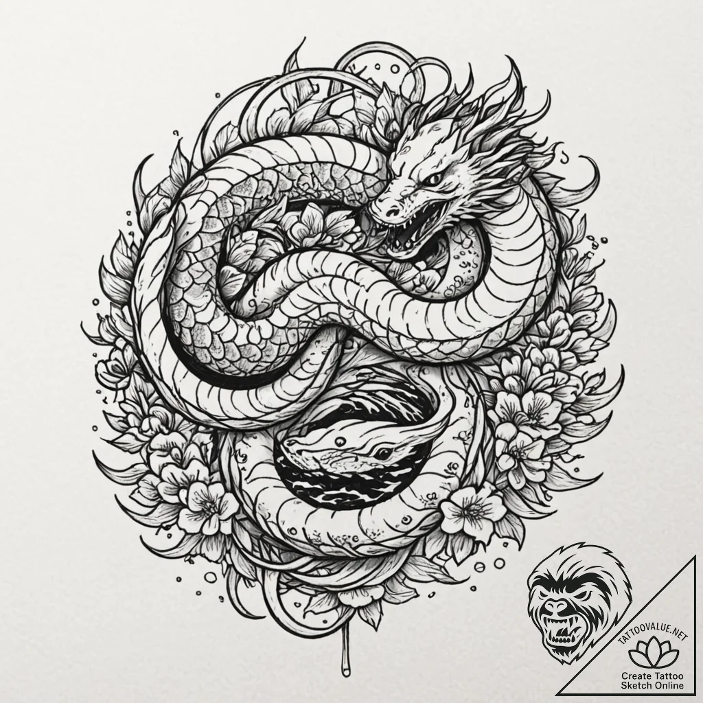 A trash polka design of the sarlacc pit, chao... - tattoo sketch (№1751444742_0, 02.07.2025 08:25) — tattoovalue.net