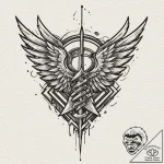A neo-traditional tattoo of the survey corps… – tattoo sketch (№1751445413_0, 02.07.2025 08:36) — tattoovalue.net