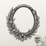 Horseshoe, concept art for tattoo, minimalist… – tattoo sketch (№1751445495_0, 02.07.2025 08:38) — tattoovalue.net