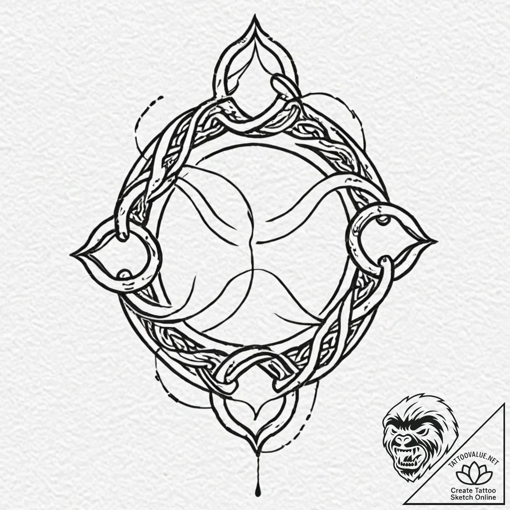 A celtic triskelion (is there, but can be mad... - tattoo sketch (№1751445577_0, 02.07.2025 08:39) — tattoovalue.net
