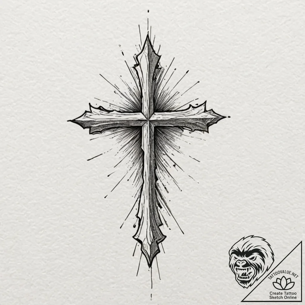 Tricsel, ink illustration for tattoo, minimal... - tattoo sketch (№1751446413_0, 02.07.2025 08:53) — tattoovalue.net