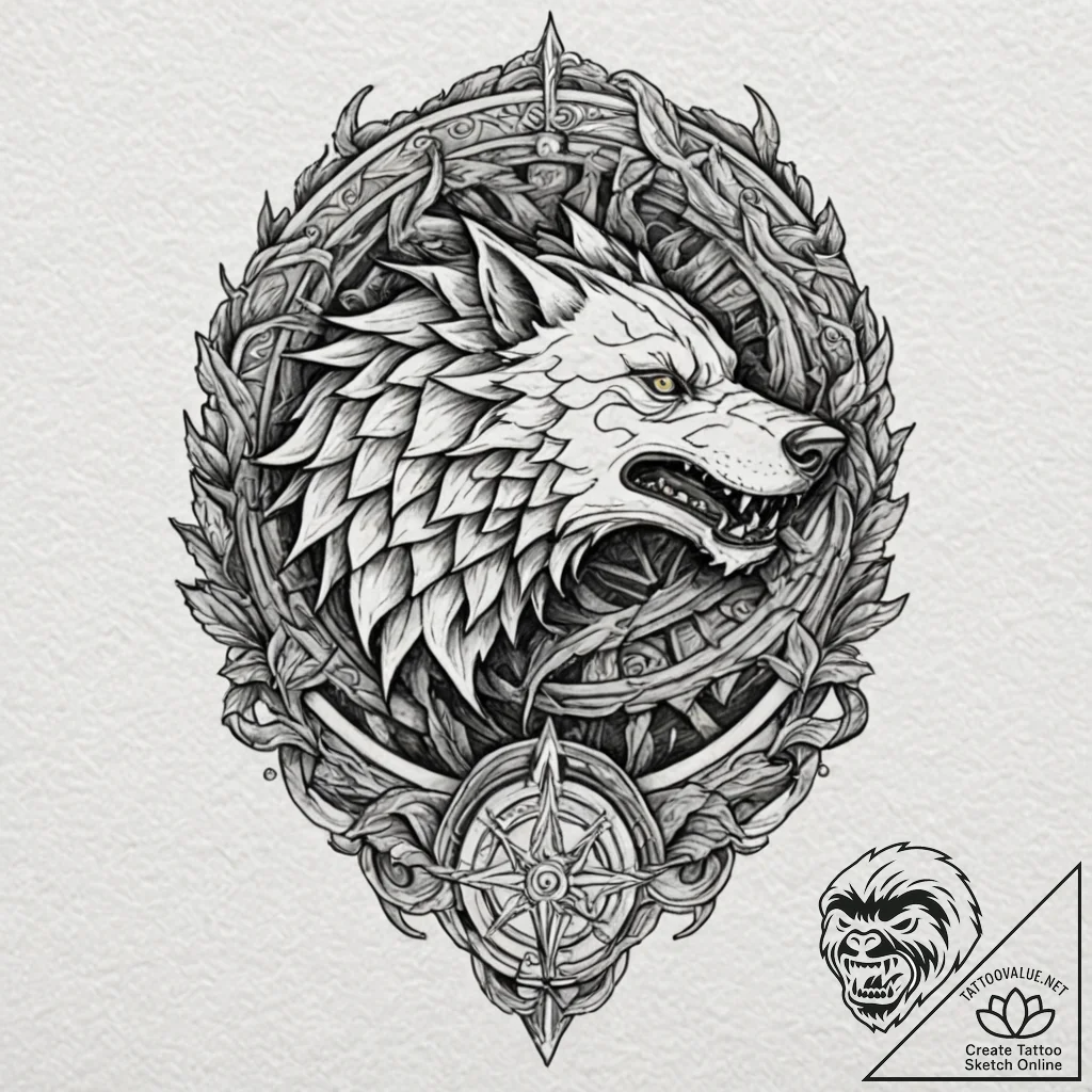 The sigils from game of thrones (e.g., stark... - tattoo sketch (№1751447422_0, 02.07.2025 09:10) — tattoovalue.net