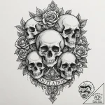 A linework tattoo of the “outatime” license p… – tattoo sketch (№1751448012_0, 02.07.2025 09:20) — tattoovalue.net