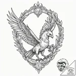 A neo-traditional tattoo of buckbeak the hipp… – tattoo sketch (№1751449102_0, 02.07.2025 09:38) — tattoovalue.net