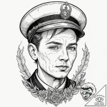 A trash polka sketch of zorg, with his distin… – tattoo sketch (№1751449855_0, 02.07.2025 09:50) — tattoovalue.net