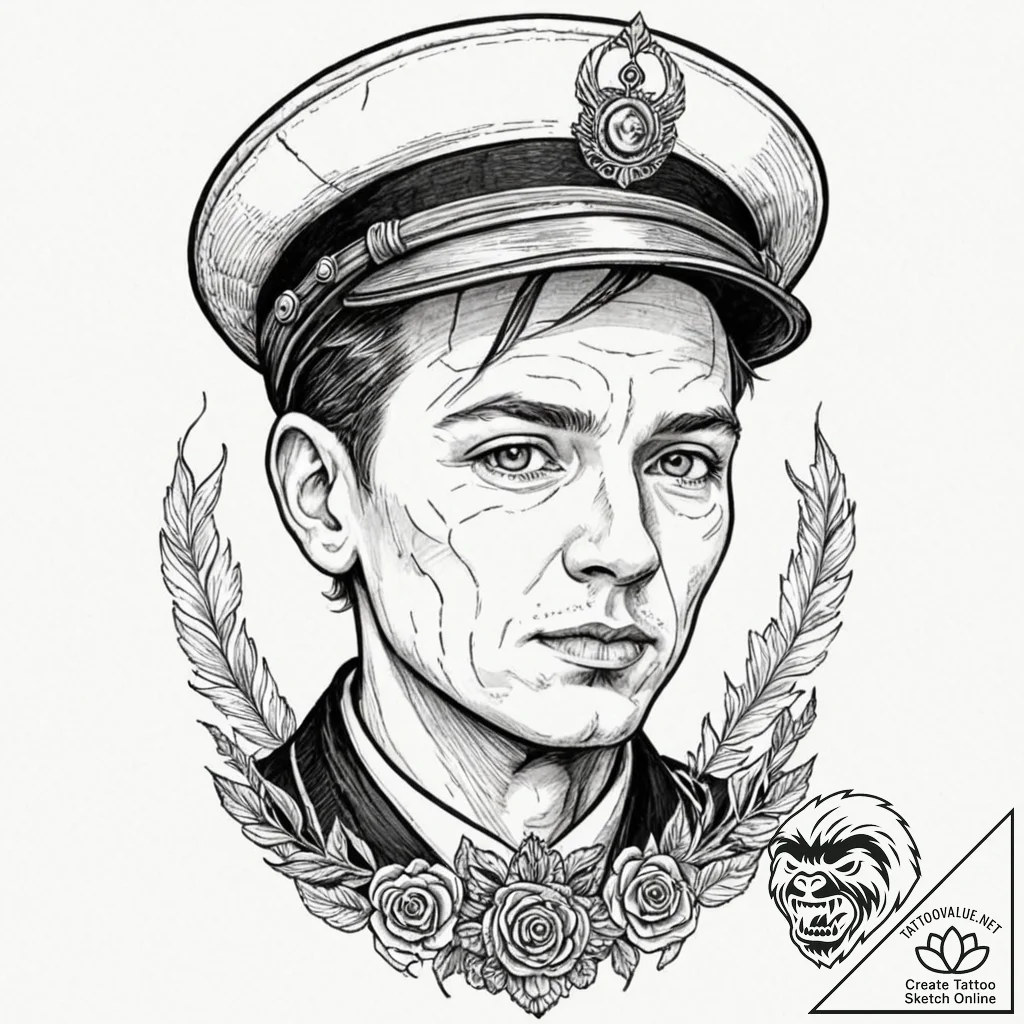A trash polka sketch of zorg, with his distin... - tattoo sketch (№1751449855_0, 02.07.2025 09:50) — tattoovalue.net