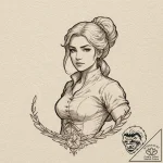 A sketch of ciri training at kaer morhen, det… – tattoo sketch (№1751450353_0, 02.07.2025 09:59) — tattoovalue.net