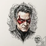 A trash polka portrait of magneto, controllin… – tattoo sketch (№1751450934_0, 02.07.2025 10:08) — tattoovalue.net