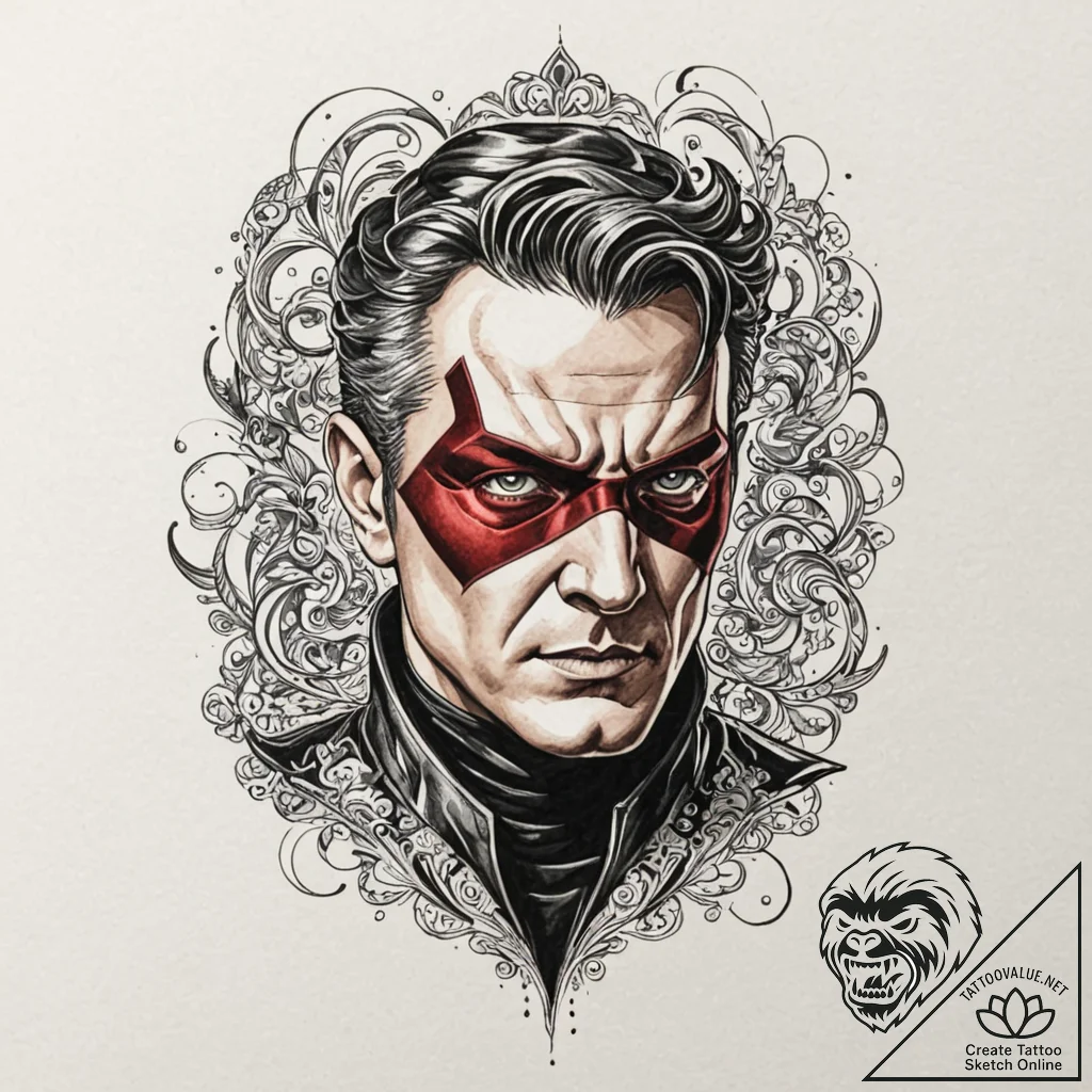A trash polka portrait of magneto, controllin... - tattoo sketch (№1751450934_0, 02.07.2025 10:08) — tattoovalue.net