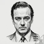 A graphic novel portrait of fredo corleone, w… – tattoo sketch (№1751451106_0, 02.07.2025 10:11) — tattoovalue.net