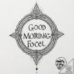 A linework tattoo of the “good morning, and i… – tattoo sketch (№1751451188_0, 02.07.2025 10:13) — tattoovalue.net
