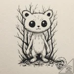 The forest spirits (kodama) from princess mon… – tattoo sketch (№1751452022_0, 02.07.2025 10:27) — tattoovalue.net