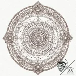 Astrolabe, ink illustration for tattoo, sepia… – tattoo sketch (№1751452949_0, 02.07.2025 10:42) — tattoovalue.net