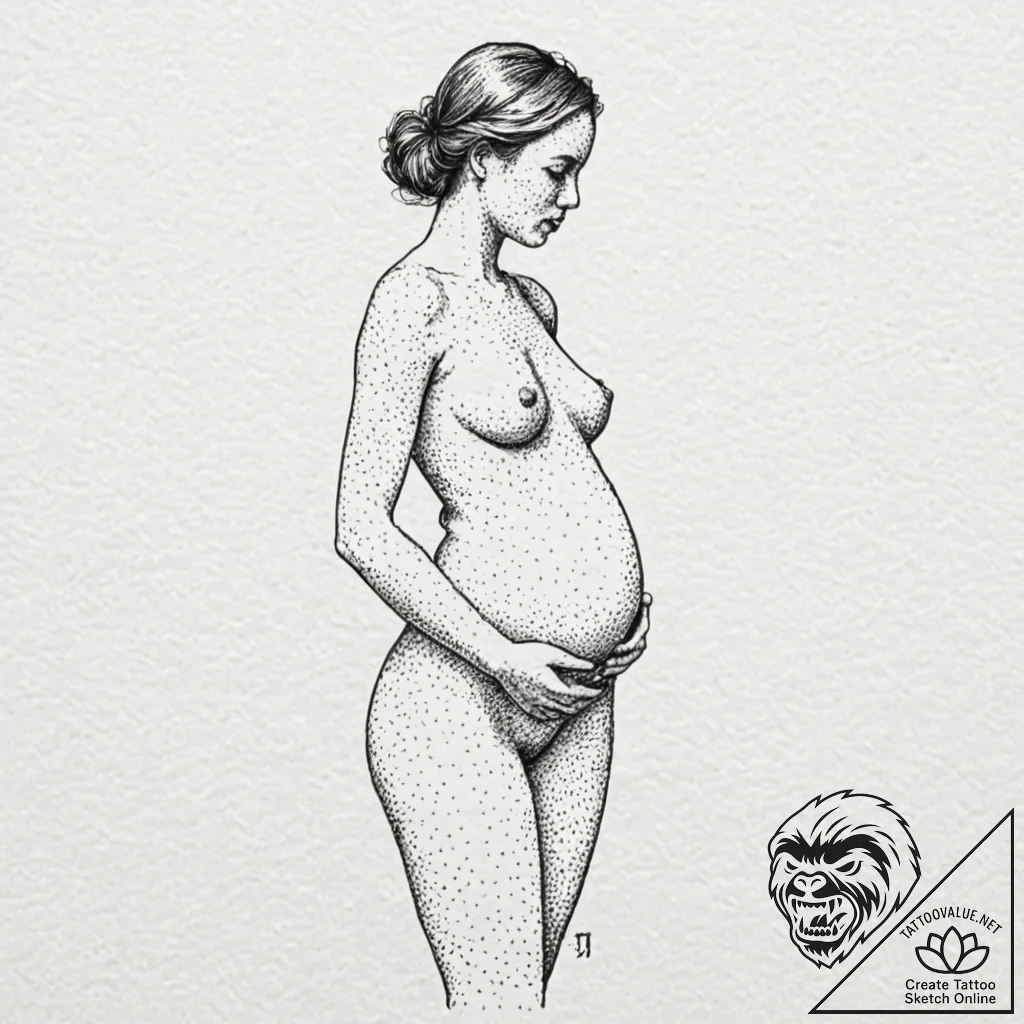 144. (children of men) a powerful linework ta... - tattoo sketch (№1751453030_0, 02.07.2025 10:43) — tattoovalue.net
