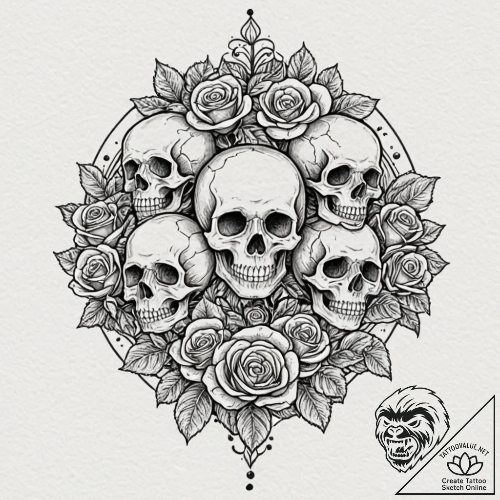 Strings with puppets, tattoo line art, modera... - tattoo sketch (№1751453528_0, 02.07.2025 10:52) — tattoovalue.net