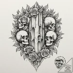 Neo-traditional tattoo of the argonath, the p… – tattoo sketch (№1751453864_0, 02.07.2025 10:57) — tattoovalue.net
