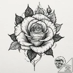 Rose hips, tattoo flash sheet design, rough s… – tattoo sketch (№1751453954_0, 02.07.2025 10:59) — tattoovalue.net