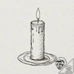 Candle, tattoo drawing outline, minimalist ap… – tattoo sketch (№1751454368_0, 02.07.2025 11:06) — tattoovalue.net