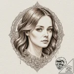 A watercolor sketch of clarice starling, dete… – tattoo sketch (№1751454451_0, 02.07.2025 11:07) — tattoovalue.net