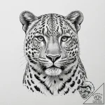 Leopard, tattoo drawing outline, dynamic comp… – tattoo sketch (№1751454786_0, 02.07.2025 11:13) — tattoovalue.net