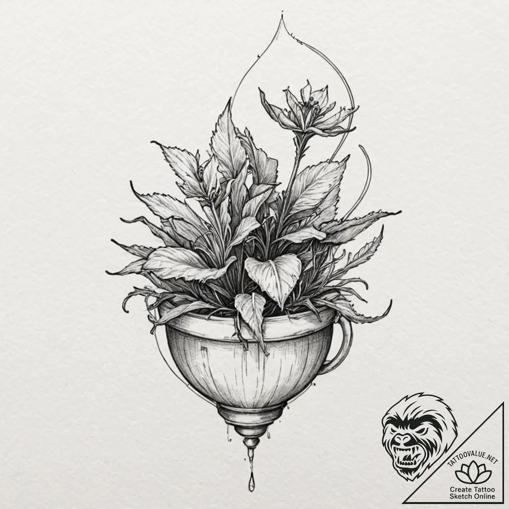 Venus flytrap, tattoo sketch design, masterpi... - tattoo sketch (№1751455409_0, 02.07.2025 11:23) — tattoovalue.net