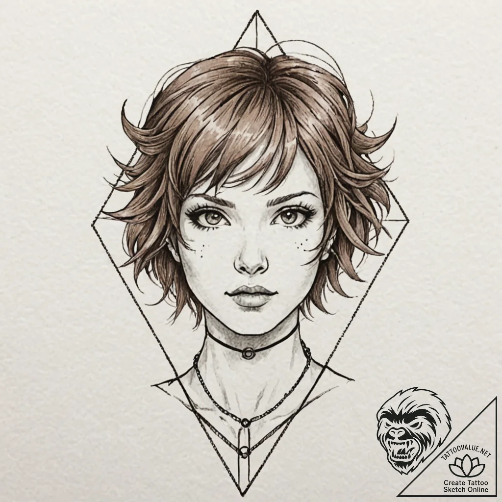 A linework tattoo of leeloo's multipass., tat... - tattoo sketch (№1751455663_0, 02.07.2025 11:27) — tattoovalue.net