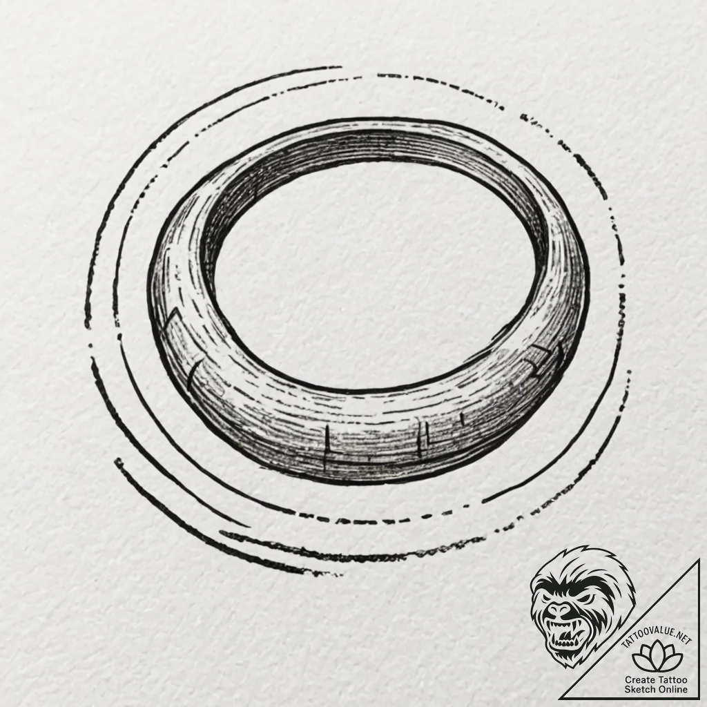 The "one ring" inscription from lord of the r... - tattoo sketch (№1751456073_0, 02.07.2025 11:34) — tattoovalue.net