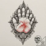 Bear’s paw, tattoo drawing outline, fine line… – tattoo sketch (№1751456327_0, 02.07.2025 11:38) — tattoovalue.net