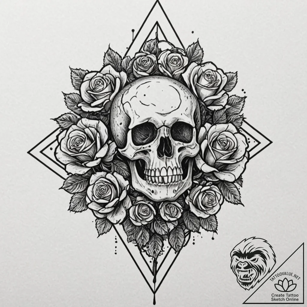 A trash polka composition of project mayhem's... - tattoo sketch (№1751456491_0, 02.07.2025 11:41) — tattoovalue.net