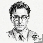 A watercolor sketch of atticus finch from to… – tattoo sketch (№1751457199_0, 02.07.2025 11:53) — tattoovalue.net