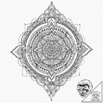 Sacred geometry sleeve, tattoo flash sheet de… – tattoo sketch (№1751458369_0, 02.07.2025 12:12) — tattoovalue.net