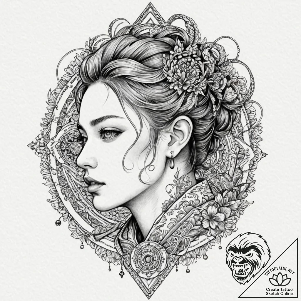 A sketch of itadori yuji with sukuna's markin... - tattoo sketch (№1751458541_0, 02.07.2025 12:15) — tattoovalue.net