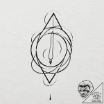 41. linework tattoo of the jedi order symbol,… – tattoo sketch (№1751458704_0, 02.07.2025 12:18) — tattoovalue.net