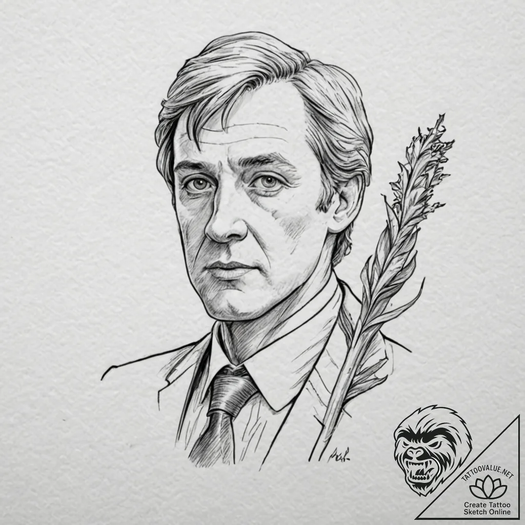 A sketch of the fifth doctor from doctor who... - tattoo sketch (№1751458955_0, 02.07.2025 12:22) — tattoovalue.net