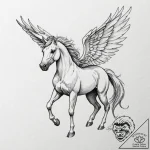 Pegasus – tattoo sketch (№1751467250_0, 02.07.2025 14:40) — tattoovalue.net