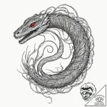 A sandworm from dune, artistic tattoo sketch,… – tattoo sketch (№1751467885_0, 02.07.2025 14:51) — tattoovalue.net