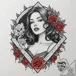 A neo-traditional tattoo of the main characte… – tattoo sketch (№1751468879_0, 02.07.2025 15:07) — tattoovalue.net