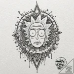 A graphic novel style tattoo of rick and mort… – tattoo sketch (№1751469043_0, 02.07.2025 15:10) — tattoovalue.net