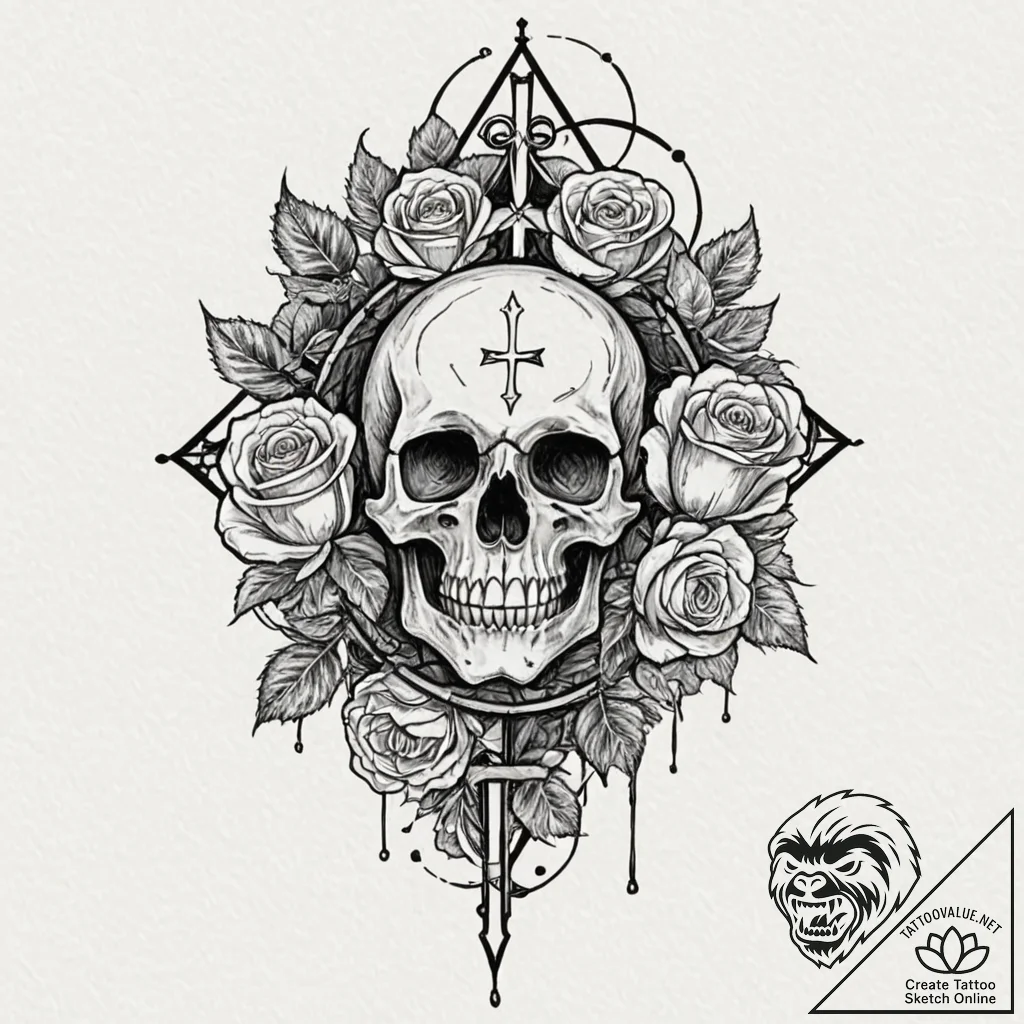A watercolor sketch of gotham city, dark and... - tattoo sketch (№1751470108_0, 02.07.2025 15:28) — tattoovalue.net
