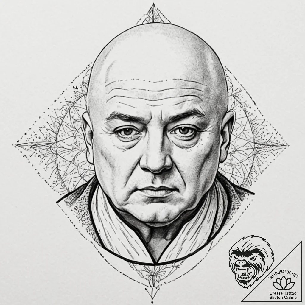 A sketch of lord varys, the master of whisper... - tattoo sketch (№1751470191_0, 02.07.2025 15:29) — tattoovalue.net