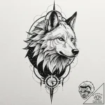 Tattoo design, silhouette of fenrir, filled w… – tattoo sketch (№1751471115_0, 02.07.2025 15:45) — tattoovalue.net