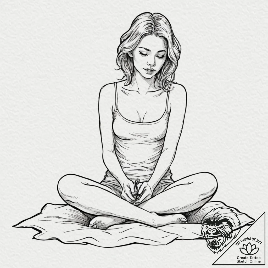 Tattoo design, handpoke style, a simple drawi... - tattoo sketch (№1751471197_0, 02.07.2025 15:46) — tattoovalue.net