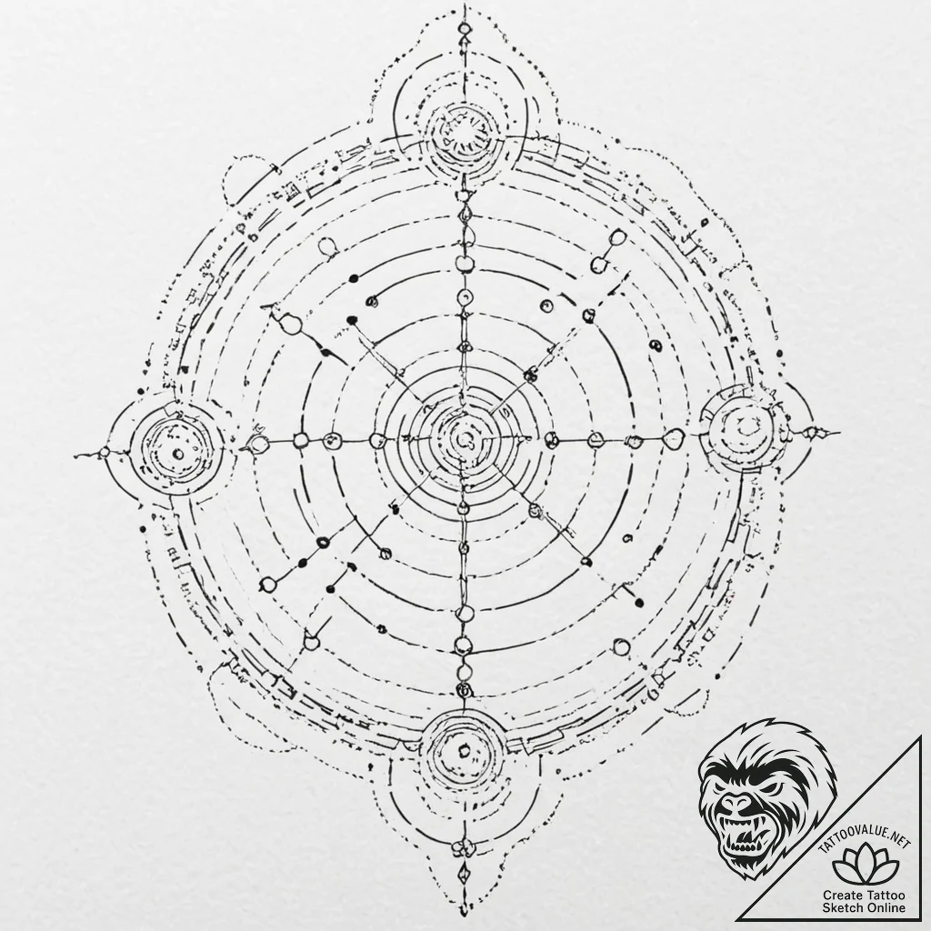 Tattoo design, an abstract representation of... - tattoo sketch (№1751472546_0, 02.07.2025 16:09) — tattoovalue.net