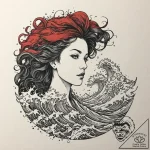Tattoo design, a human silhouette, filled wit… – tattoo sketch (№1751474758_0, 02.07.2025 16:45) — tattoovalue.net