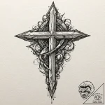 Tattoo design, the bifrost bridge as a smear… – tattoo sketch (№1751475167_0, 02.07.2025 16:52) — tattoovalue.net