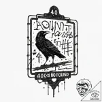 Tattoo design, a raven perched on a flickerin… – tattoo sketch (№1751475425_0, 02.07.2025 16:57) — tattoovalue.net