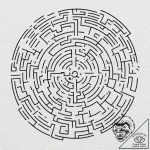 Tattoo design, a labyrinth made of circuit bo… – tattoo sketch (№1751476086_0, 02.07.2025 17:08) — tattoovalue.net