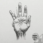 Tattoo design, a human hand breaking free fro… – tattoo sketch (№1751477248_0, 02.07.2025 17:27) — tattoovalue.net