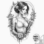 Tattoo sleeve design, data heist theme, a net… – tattoo sketch (№1751477505_0, 02.07.2025 17:31) — tattoovalue.net